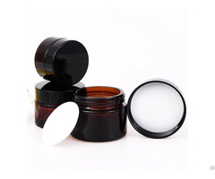 Amber Glass Face Cream Jar