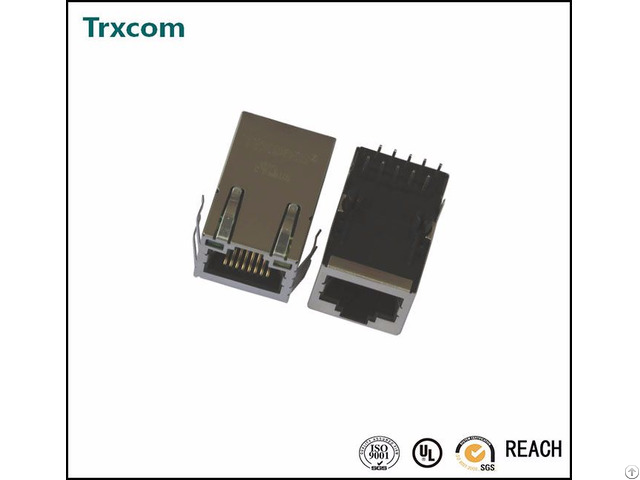 Trj6014b66nl Tab Up 10 100base T Rj45 Connector With Magnetic