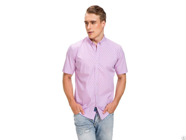 Short Long Sleeve Cotton Men Shirt