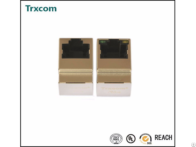 Trjd4093dnl Vertical Rj45 Connector With 10 100 Magnetic