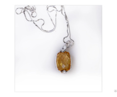 Citrine Pendant 925 Sterling Silver Customized Jewelry Manufacturer