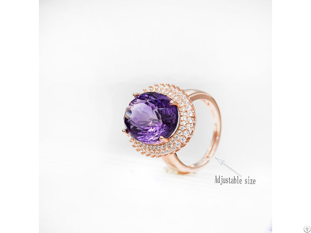 Sterling Silver Amethyst Ring Customized Jewelry Manufacturer