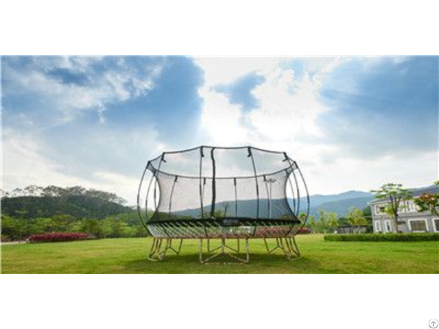 Trampoline With Enclosure Net Basketball