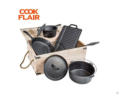 Cast Iron Cookware 7pcs Set