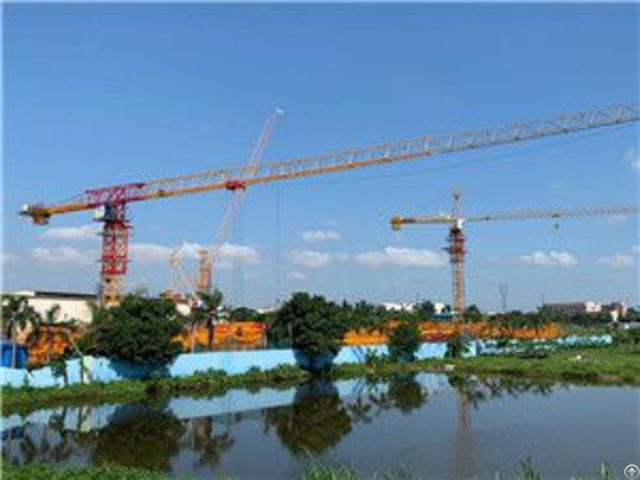 Qtp125 Tct6513 Max Load 6t Or 8t Maxjib Length 65m Topless Tower Crane