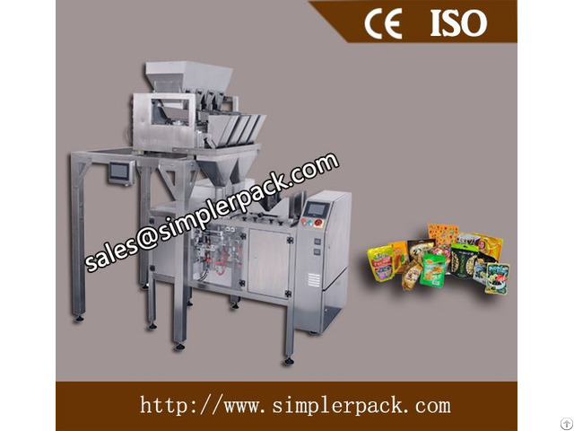 Pre Made Zip Bag Dried Fruits And Vegetables Packing Machine