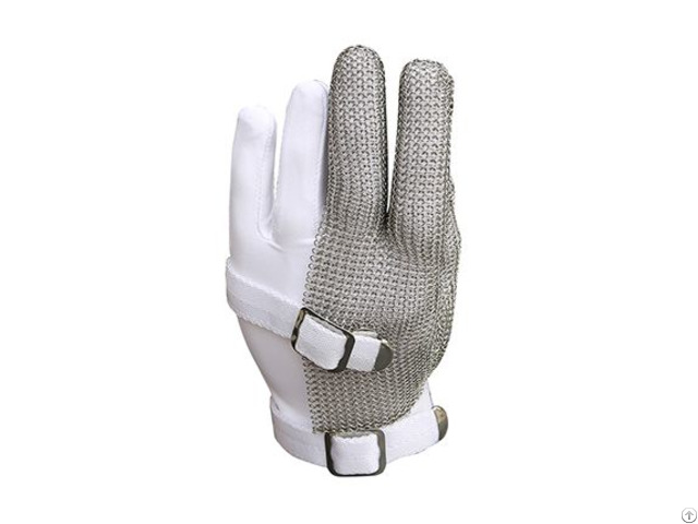 Stainless Steel Mesh Three Finger Safety Work Gloves Smg 002