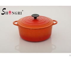 Cast Iron Enamel Casserole Dish Set Cookware Soup Cooking Pot