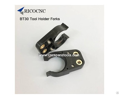 Black Bt30 Tool Holder Forks Plastic Nbt30 Tool Clamps Atc Tool Grippers For Cnc Router