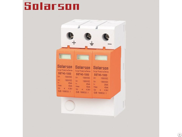 1000vdc Surge Protective Device Spd Type Ii 3p For Solar System Imax 40ka