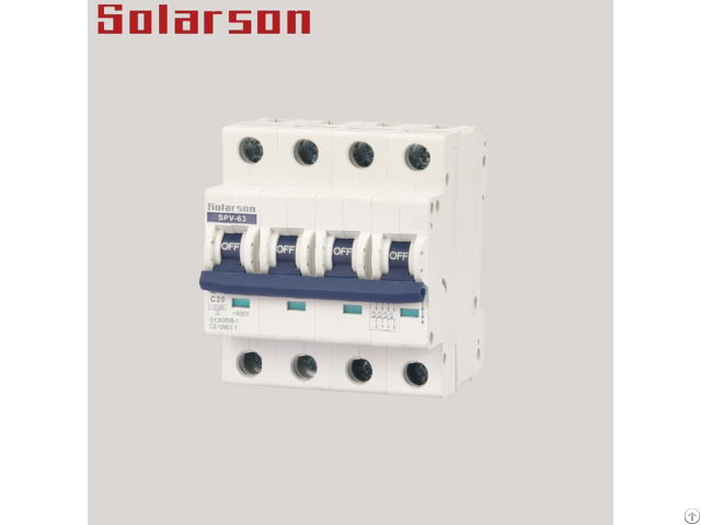 1000vdc Mini Circuit Breaker For Solar Energy Photovoltaic System 4p 20a 25a 31 5a