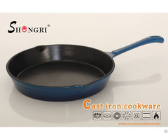 Sr037 Blue Enamel Cast Iron Cookware Woks