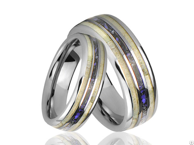 Lapis Lazuli Lady S Rhodium And Gold Planted Band Ring