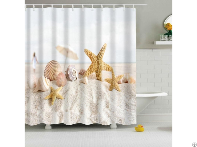 Beautiful White Shower Curtain