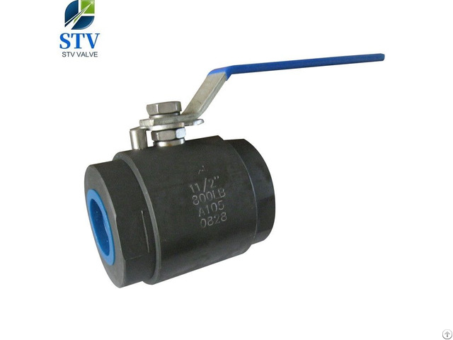 2pc Forged Steel Floating Ball Valve Astm A105 Npt 800lb Peek Seat