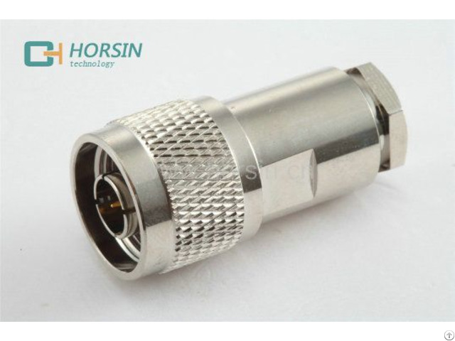 Low Pim N Type Male Connector For 1 2 3 8 Feeder Coaxial Cable