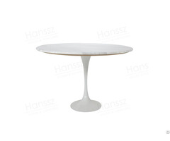 Beautiful Natural Marble Round Dining Table Top With Metal Frames