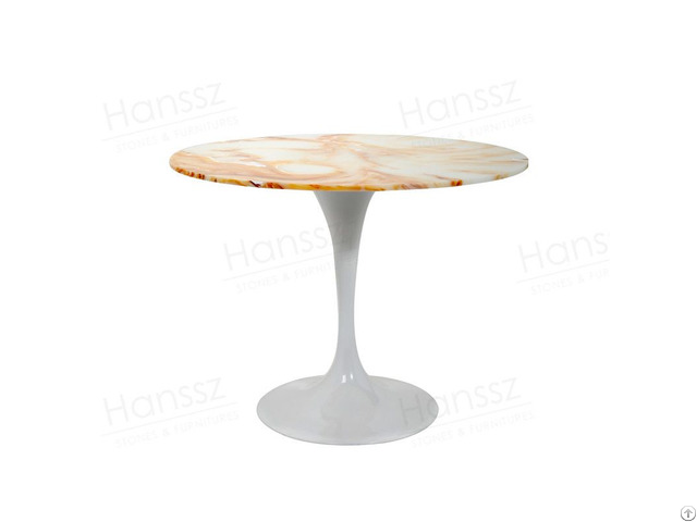 Beautiful Round Onyx Colorful Dining Table