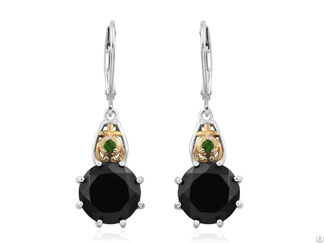 Black Spinel And Chrome Diopisde Customized Earring