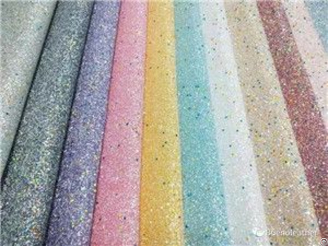 New Arrival Luminous Glitter Pu Synthetic Leather Fabric