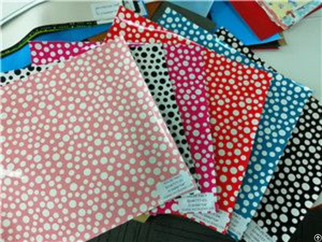 Bh4777 Film Synthetic Leather With Polka Dot Pattern 0 9mm 54 Inch