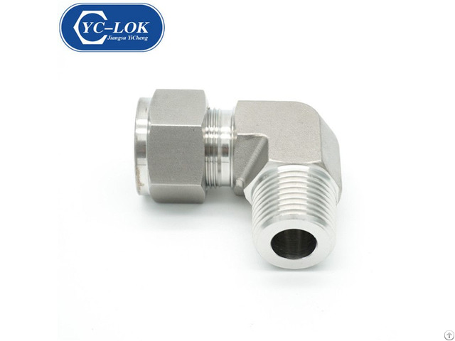 China Supplier Metric 90 Degrees Elbow Female Adjustable Bite Type Tube Fittings