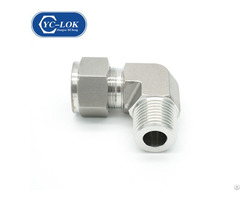 China Supplier Metric 90 Degrees Elbow Female Adjustable Bite Type Tube Fittings