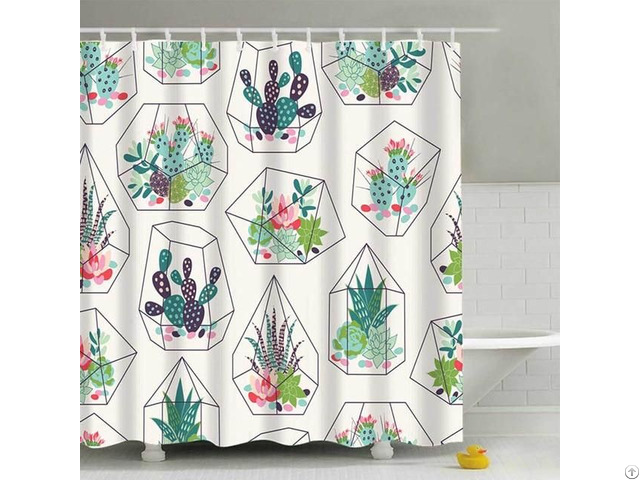 Variety Of Green Floral Shower Curtain