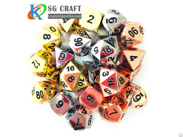 High Quality Custom Colorful Engraver Bulk Game Metal Dice Manufacturer